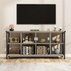 GustoWave 8-Cube Console Table, 3 Tier Horizontal Storage Organizer, 62" Industrial Bookcase for Entryway & Living Room - 3 of 4