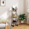 Fontoi Baker's Racks, Freestanding Metal Wire Rack, 3-Tier Storage Basket Organizer for Fruit Vegetables in Kitchen, Black, 14.9"*59.4"*15.1" - 2 of 4