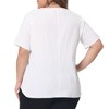 Agnes Orinda Women's Plus Size Lightweight Soft Short Sleeve Round Neck Cotton Linen Casual T-Shirts - 3 of 4