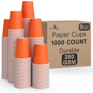 Crown Display 9 oz. Disposable Coffee Cups Paper Cups Hots Drinks/Cold Cups Durable Disposable Hot Tea Cup Disposable - 1 of 4