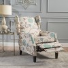 Christopher Knight Home Wescott Contemporary Fabric Wingback Pushback Recliner, Light Beige and Blue Floral - image 3 of 4