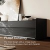 POVISON 118.11" Mid-Century TV Stand with LED Lights, Modern Entertainment Center, Cabinet with Adjustable Light - 4 of 4