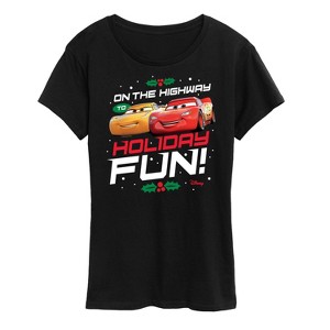Women's - Disney - On The Highway To Holiday Fun Short Sleeve Graphic T-Shirt - 1 of 4
