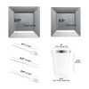Smarty Had A Party Silver Square Plastic Tableware Set - 60 Sets - 2 of 4