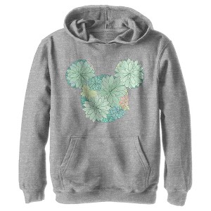 Boy's Disney Mickey Mouse Botanical Silhouette Pull Over Hoodie - 1 of 4
