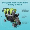Gaggle by Foundations Compass 3 Seat Stroller, Lightweight Tandem Triple Stroller, Easy Fold, Black - 2 of 4