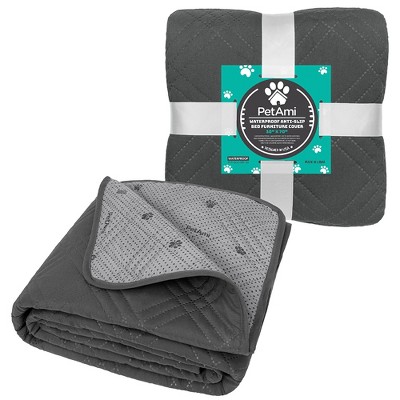 Small Charcoal Waterproof Reversible Pet Couch Cover