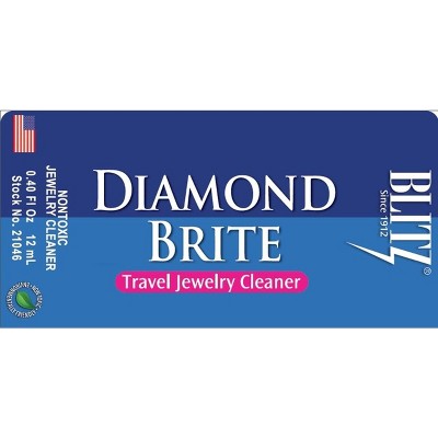 Blitz Gem & Jewelry Cleaner – Diamond Brite Travel Size Jewelry Cleaning Solution – 0.4 oz