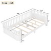 Lyngins Kids’ Wood Platform Bed Frame with Safety Guardrails and Detachable Fence, Rounded Corners, Toddler Beds, Twin Size Bed Frame for Kids - 4 of 4