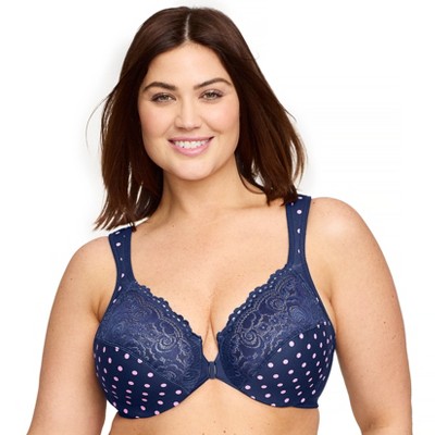 Curvy Couture Women's Sheer Mesh Full Coverage Unlined Underwire Bra  Chantilly 46g : Target