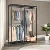 Heavy-Duty Metal Garment Rack, Freestanding Wardrobe Closet, Clothing Racks, 15.8 x 47.2 x 70.9 Inches Clothes Rack Ink Black - 3 of 4