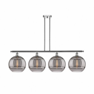 Rochester - 4 Light Stem Hung Island In Industrial Style-13.88 Inches Tall and 50.25 Inches Wide