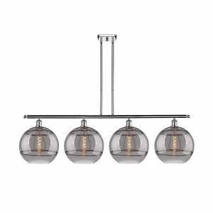 Rochester - 4 Light Stem Hung Island In Industrial Style-13.88 Inches Tall and 50.25 Inches Wide - 1 of 1