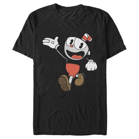 Men's Cuphead Friendly Hello Cuphead T-shirt - Black - Medium : Target