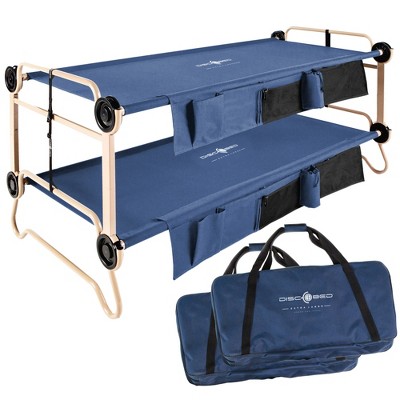 Disc-O-Bed Cam-O-Bunk Benchable Double Cot with Storage Organizers