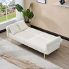 PAGED Corduroy Sofa Bed Foldable Double Sofa with Folding Armrests, Adjustable Backrest for Living Room, Apartment - 4 of 4