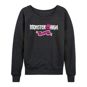 Women's - Monster High - Monster High Alumni Lightweight French Terry Wide Neck Long Sleeve Shirt - 1 of 4
