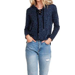 Women's Tie Front Hoodie - bobi - 1 of 2