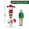 SEVOBAL Inflatable Holiday Decorations 7.5'Christmas Inflatable Decoration Inflatable Santa Reindeer Snowman, Multicolored, 40.2"*32.3"*92.5" - 4 of 4