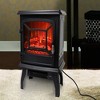 ChicFurnit Indoor Fireplaces 17" Freestanding Fireplace Fireplace Heater with Realistic Flames 1400W for Living Room, Black, 19.49"*12.99"*19.69" - 3 of 4