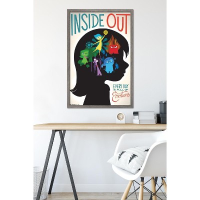 Disney Pixar Inside Out Emotions Framed Kids Poster