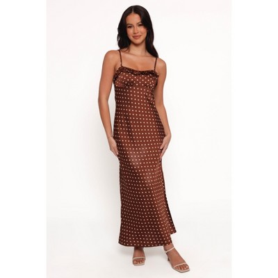 Petal and Pup Dara Midi Dress - Brown Polka Dot