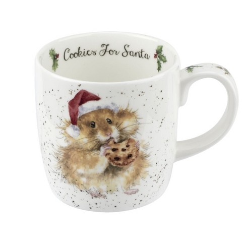 Royal Worcester 14oz Cookies for Santa Winter Mug with Hamster Art - Holiday Coffee Mug, Festive Fine Bone China Christmas Mug - image 1 of 4