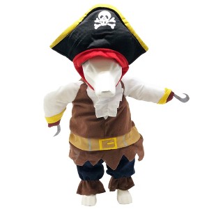 Pet Life 'Captain Snuggles' Pirate Uniform Dog Costume - 1 of 4