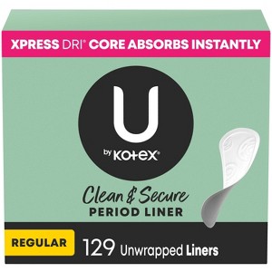 U by Kotex Clean & Secure Panty Liners - Light Absorbency - Unscented - 1 of 4