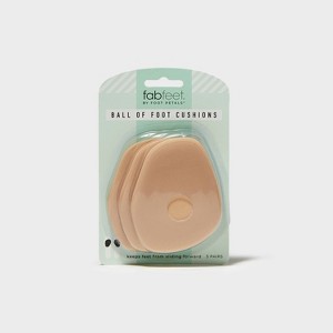 Fab Feet Women's by Foot Petals Ball of Foot Insoles Shoe Cushion Khaki - 3 pairs: Urethane Shoe Accessories, 6" Length - 1 of 4