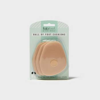 Fab Feet Women's by Foot Petals Ball of Foot Insoles Shoe Cushion Khaki - 3 pairs