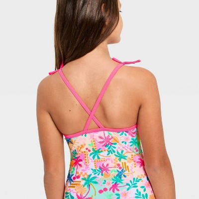 Cat & Jack Girls' Beach Vibes One Piece Swimsuit - Cat & Jack™ S — фото 3