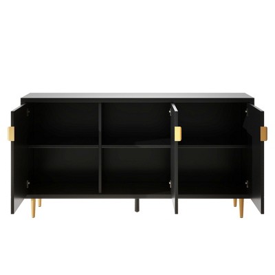 NicBex TV Stand for TVs up to 70 Inches,Modern TV Media Console Table with 3 Doors and Adjustable Shelves