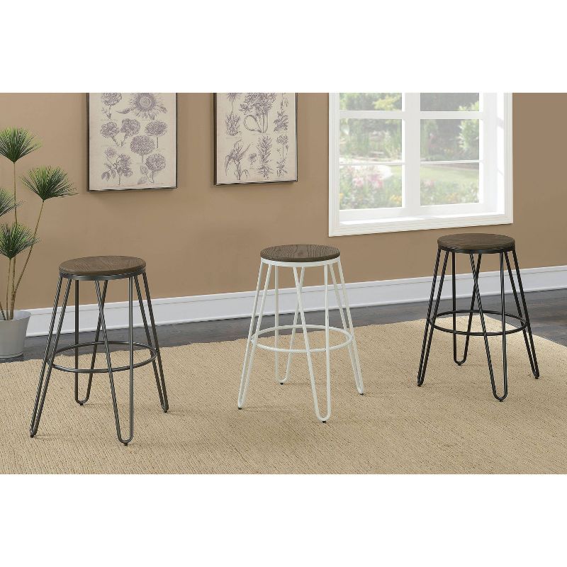 Set of 2 Puckard Contemporary Counter Height Barstools - HOMES: Inside + Out, 4 of 5