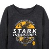 Women's - Marvel - Iron Man Stark Industries Lightweight French Terry Wide Neck Long Sleeve Shirt - 2 of 4