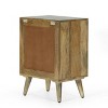 Lytle Boho Handcrafted Mango Wood 3 Drawer Nightstand Natural - Christopher Knight Home: Bedside Storage, Rectangle Shape - 4 of 4