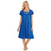 Collections Etc Lace Inset Tricot Nightgown - Elegant Sleepwear - 2 of 4