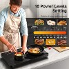 Dual Induction Cooktop with 10 Hour Timer, 7 Blade Cooling Fan, 18 Power and 20 Temperature, 1800W Induction Stove with Residual Heat Indicators - 2 of 4