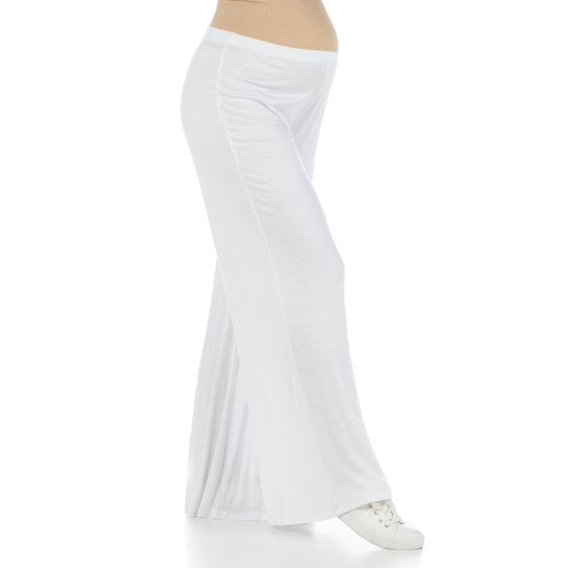 24seven Comfort Apparel Women's Maternity Comfortable Lounge Pants-White-1X, 2 of 5