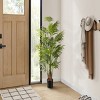 GlasFlength Artificial Plants Artificial Rubber Tree Artificial Areca Palm Tree Faux Plants for Indoor Home Decor, Green, 27.5"*27.5"*47.25" - 2 of 4