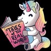 Junior's Design By Humans Tales of the Real World Funny Unicorn By EduEly T-Shirt - 2 of 3