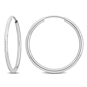 EVERLY JEWELRY | 14k Gold Hoop Earrings - Multiple Metal Color Options - 1 of 4