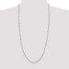 Black Bow Jewelry Women's 6mm, Sterling Silver Fancy Solid Rolo Chain Necklace - 2 of 4