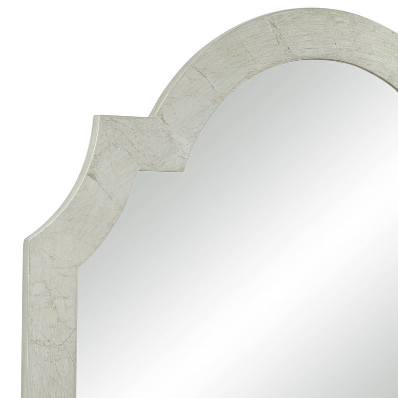 Noble Park Arch Rectangular Vanity Decorative Wall Mirror Modern Glam Shiny Silver Leaf Wood Frame 28" Wide for Bathroom Bedroom Living Room House, 3 of 10