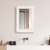 Teamson Home Stratford Wooden Wall Mirror with Storage Shelf, White - 3 of 4