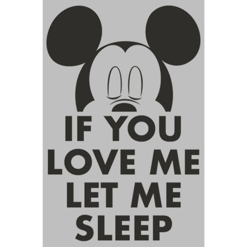 Women's Mickey & Friends If You Love Me Let Me Sleep T-Shirt, 2 of 5