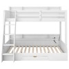 NicBex Twin/Full Wooden Bunk Bed with LED Lights,Drawer&Step Ladder,Heavy Duty Bunk Beds Noise-Reduced Bed Frame for Teens&Adults,350/550lbs Max - 4 of 4