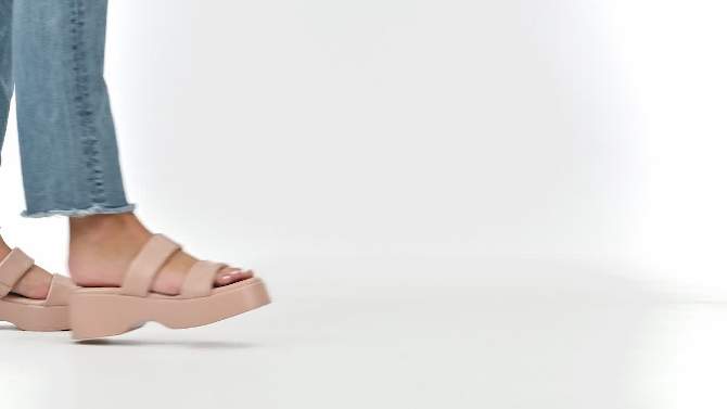Journee Collection Womens Veradie Tru Comfort Foam Slip On Platform Sandals, 2 of 11, play video