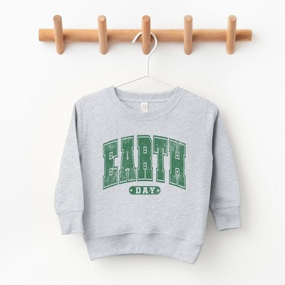 The Juniper Shop Earth Day Varsity Toddler Graphic Sweatshirt