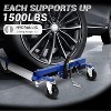 Car Dolly Jack Set of 4, 1500LBS Car Wheel Dolly, Heavy Duty Rollers with Foot Pedal, Hydraulic Jack, for Tire Auto Repair Moving - 4 of 4